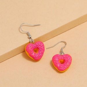 🍩 Yummy Pastel Heart Shape Donut Earrings 🍩